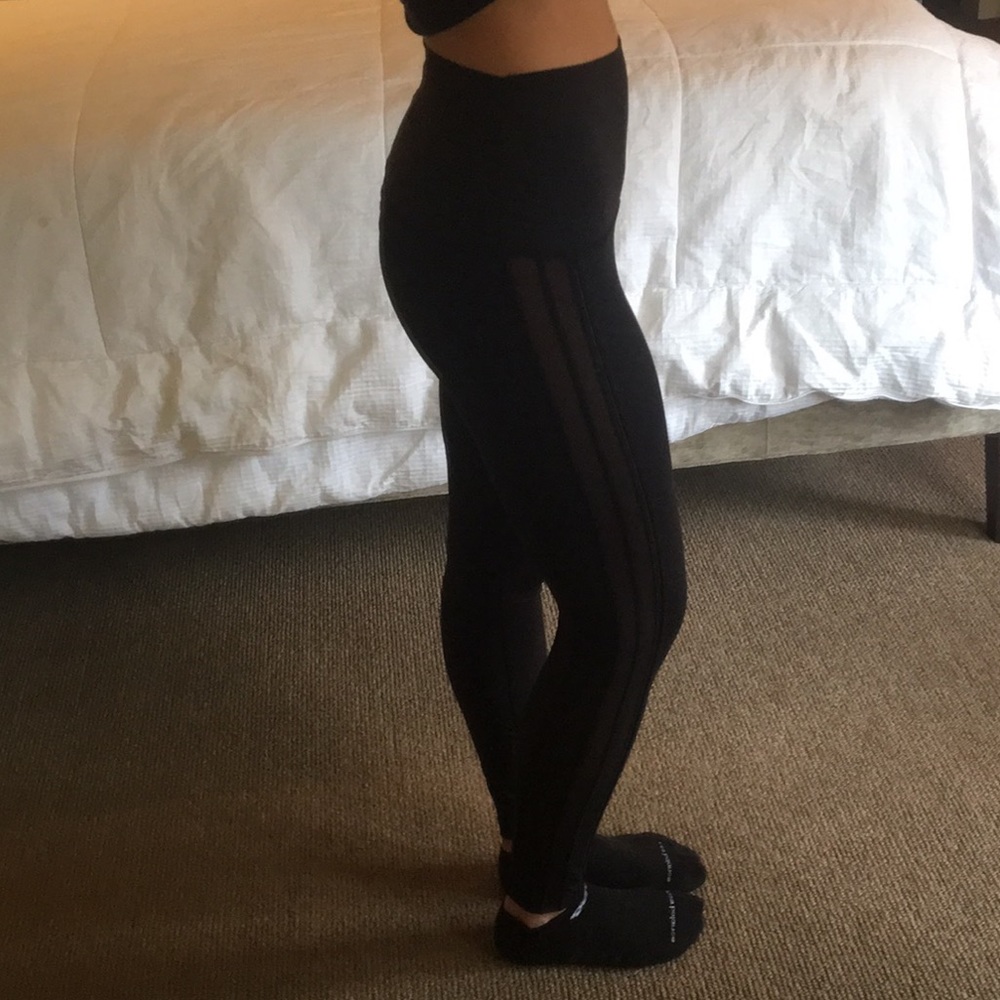 Lululemon Black Sheer Panel Leggings - Picture 8 of 8